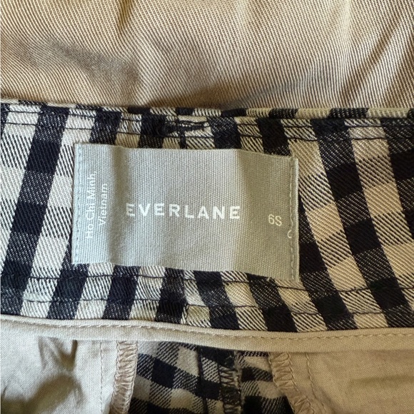 Everlane Way-high Drape Pant. Pleated Black White Gingham Check Size 6S #1635 - Picture 8 of 8